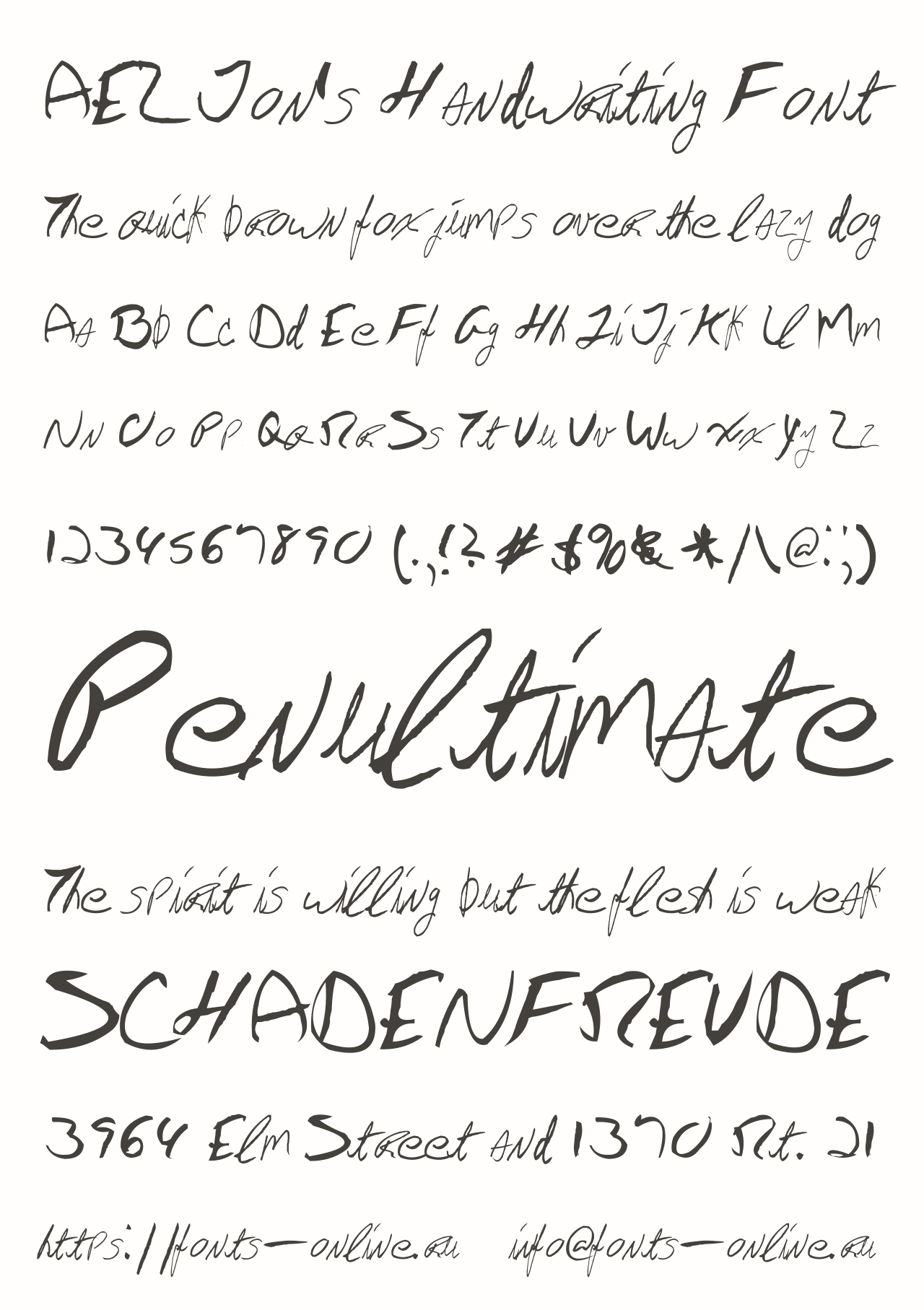 AEZ Jon\u0027s Handwriting Font Free Font Download